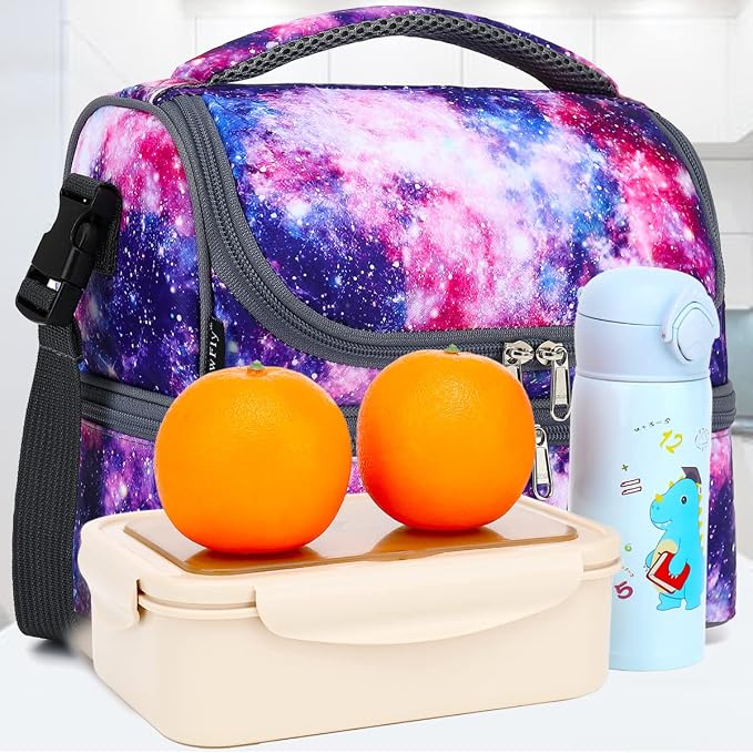 FlowFly Double Decker Cooler Insulated Lunch Bag Large Tote