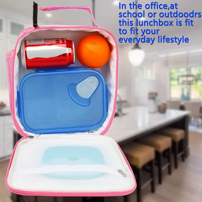 FlowFly Kids Lunch box Insulated Soft Bag Mini Cooler Back to School Thermal