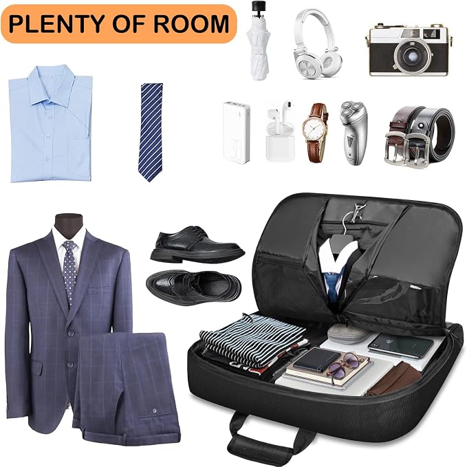 Noozion Garment Bag for Travel Large Carry On Suit Bag Hanging Travel Suit Bags