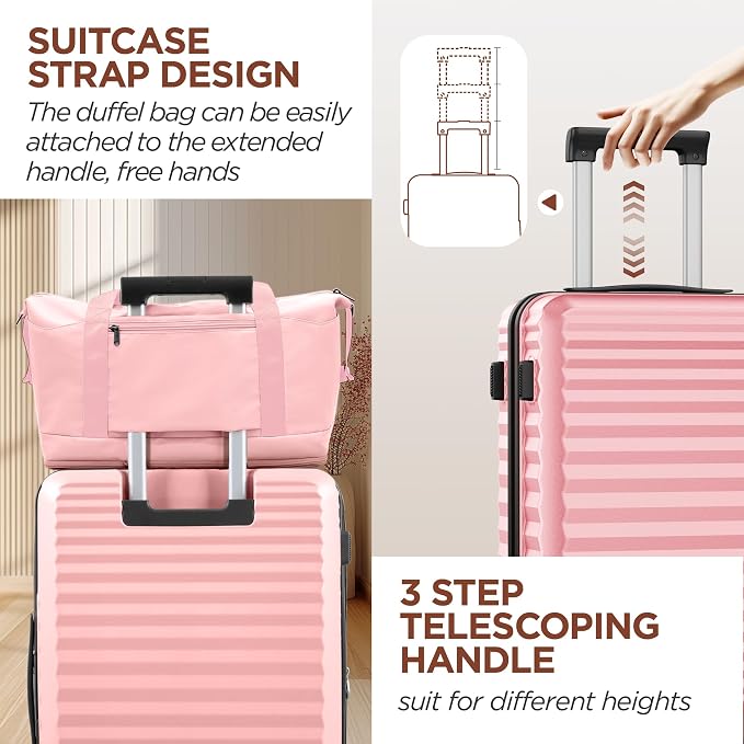 SHOWKOO Suitcase Hardside Expandable Luggage Set, Suitcase