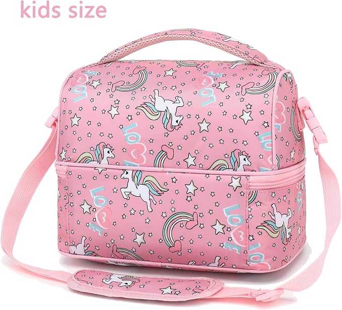 FlowFly Double Decker Cooler Insulated Lunch Bag Large Tote