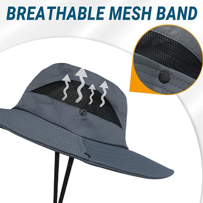 NPQQUAN Ponytail Sun Bucket Hats