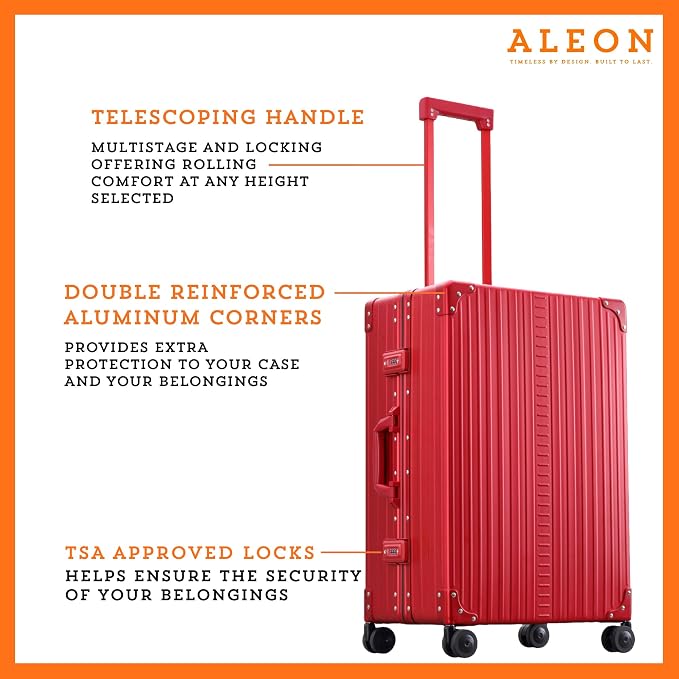 Aleon All Aluminum Lightweight 26" Carry-On Luggage