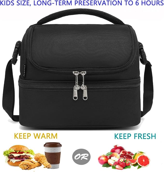 FlowFly Double Decker Cooler Insulated Lunch Bag Large Tote