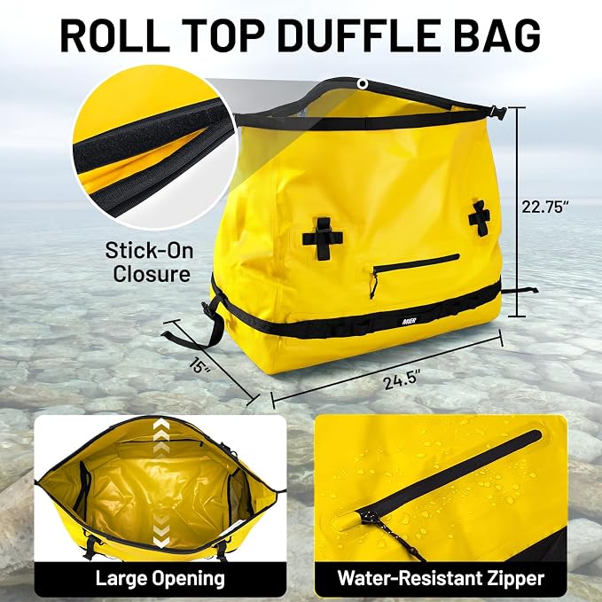 MIER Large Waterproof Duffel Bag Rolltop Dry Backpack Duffle Bags