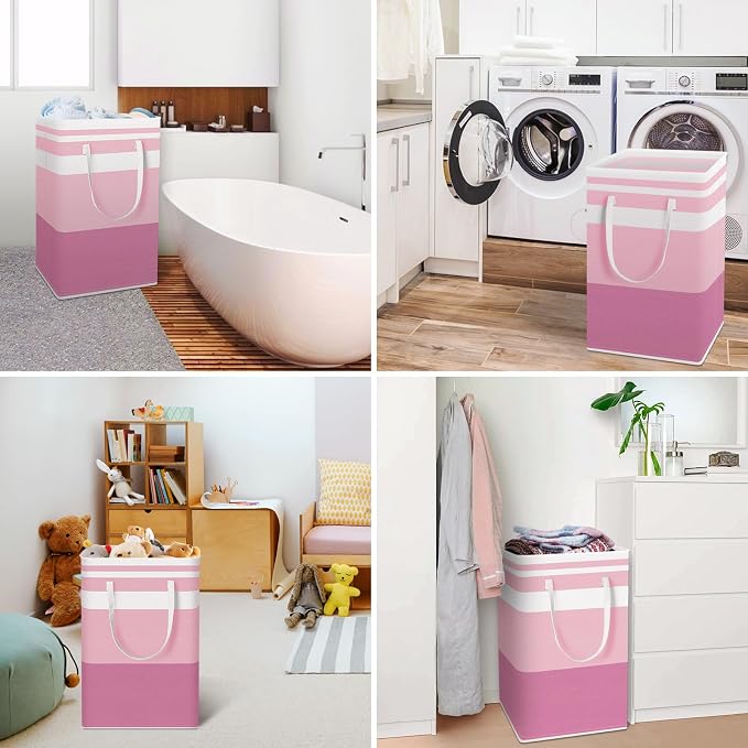 HomeHacks 2 Pack Large Laundry Baskets, Waterproof, Freestanding Laundry Hampers
