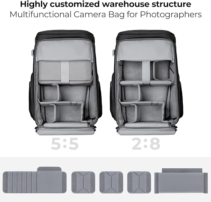 K&F CONCEPT Camera bags Waterproof 25L Large Capacity Camera Case