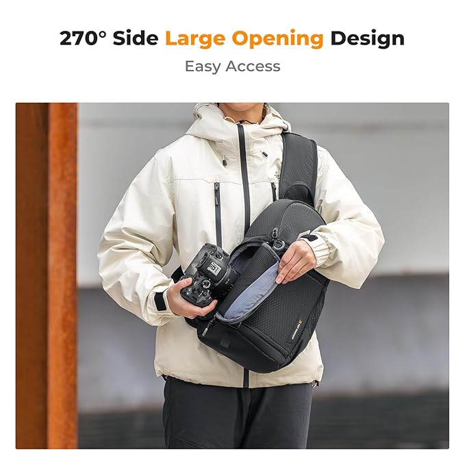 K&F CONCEPT Camera Sling Bag Crossbody Bag Camera Shoulder Backpack