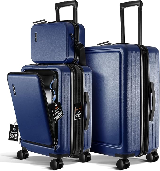 Luggage Sets 3 Piece, 22 Inch Carry on Luggage and 24 Inch Suitcases