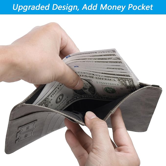Airtag Passport Holder Cover Wallet Travel Essentials RFID Blocking Leather