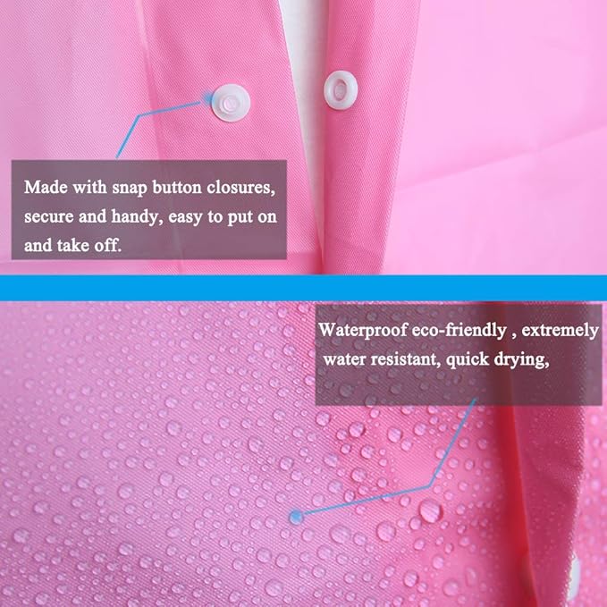 Rain Coats - Reusable EVA Rain Ponchos