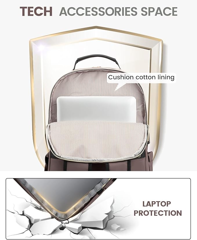 LOVEVOOK Laptop Backpack for Women, Large Capacity Travel Computer Work Bag