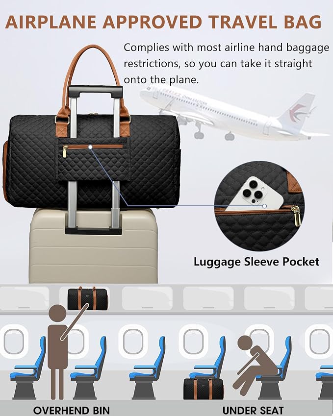 Women Duffle Weekender Travel Bag: Large Duffel Bags