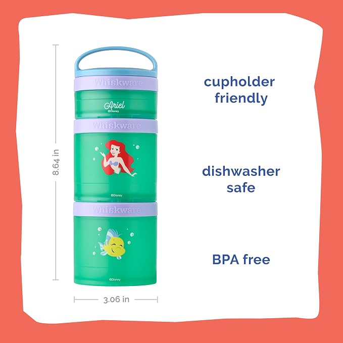 Whiskware Disney Princess Stackable Snack Containers