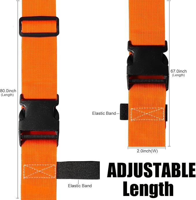 Luggage Straps for Suitcases TSA Approved-2 Pack Bright Personalized Luggage