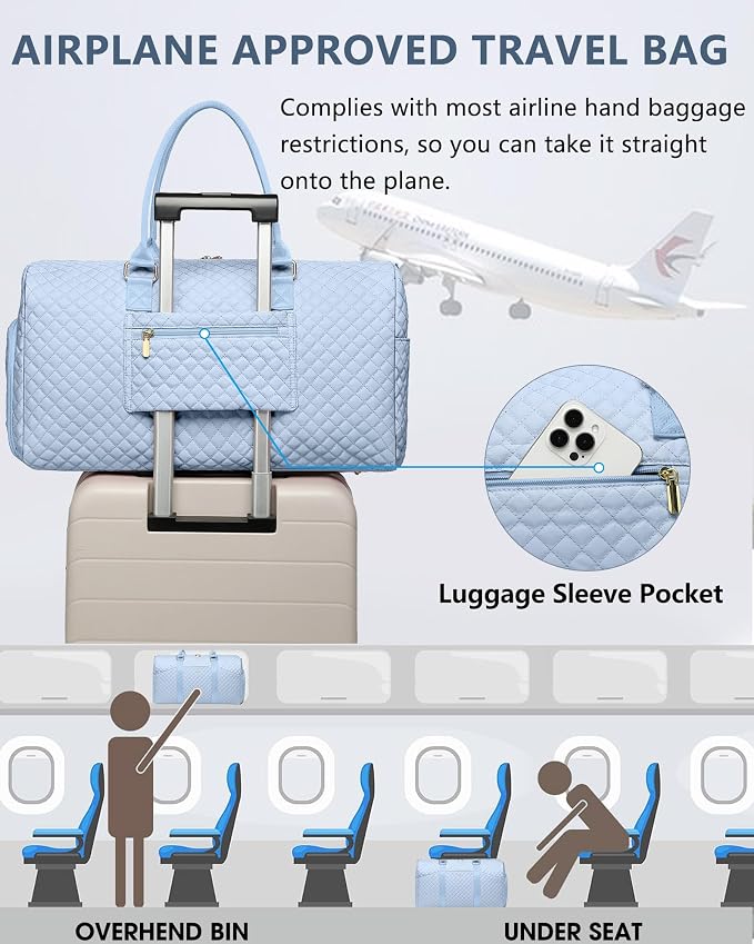 Women Duffle Weekender Travel Bag: Large Duffel Bags