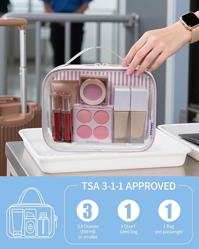 Narwey TSA Approved Clear Toiletry Bag