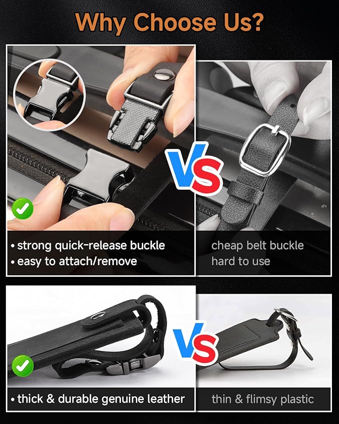 Premium Genuine Leather Luggage Tags