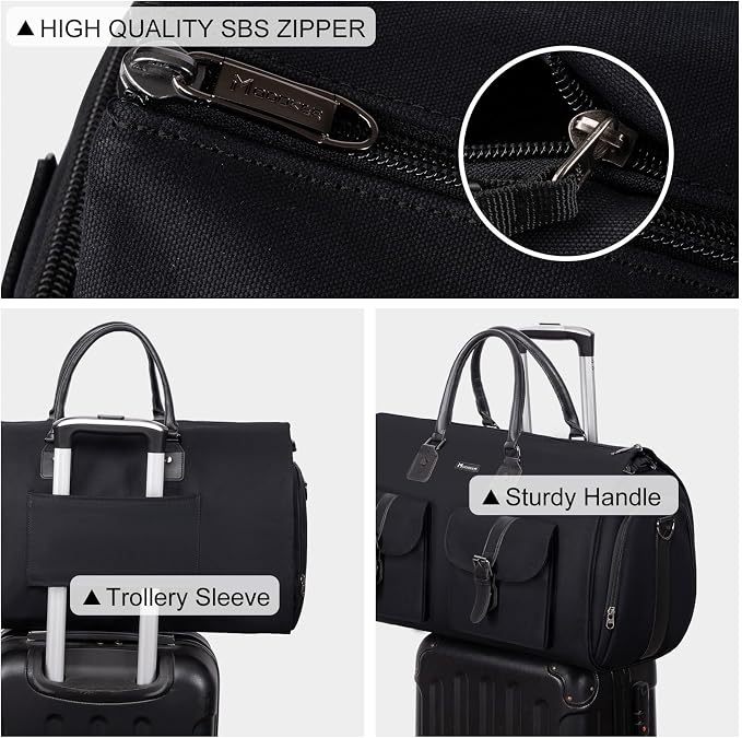 Modoker Garment Convertible Weekender Bag, Carry on Canvas Garment Duffle Bag
