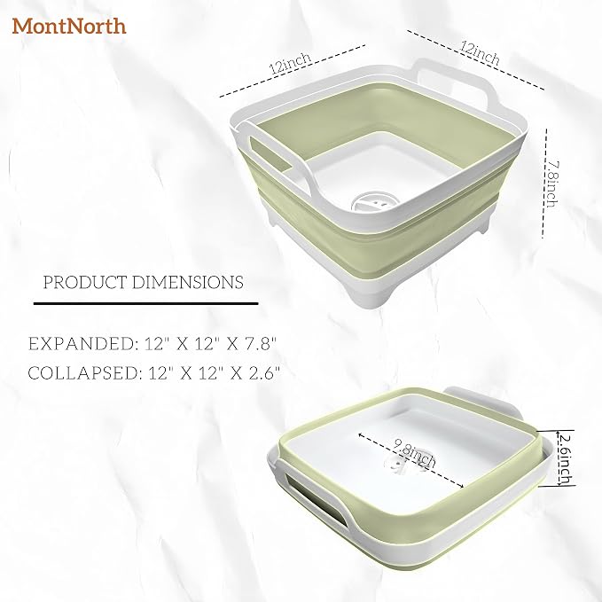 Collapsible Wash Basin 9L, Foldable Dish Tub