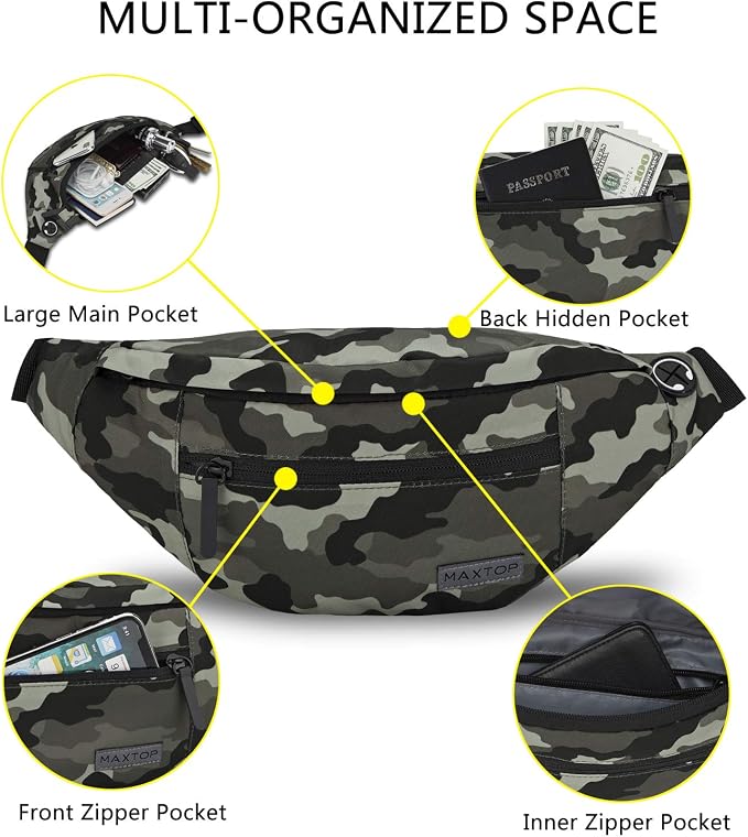 MAXTOP Large Crossbody Fanny Pack