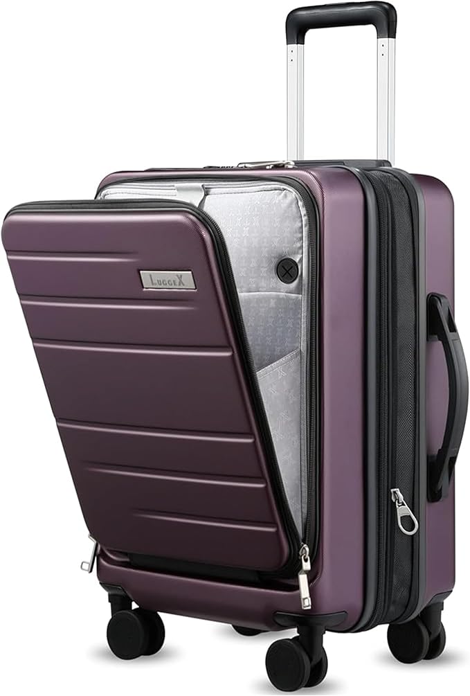 LUGGEX Carry On Luggage 22x14x9 Airline Approved, Expandable Polycarbonate