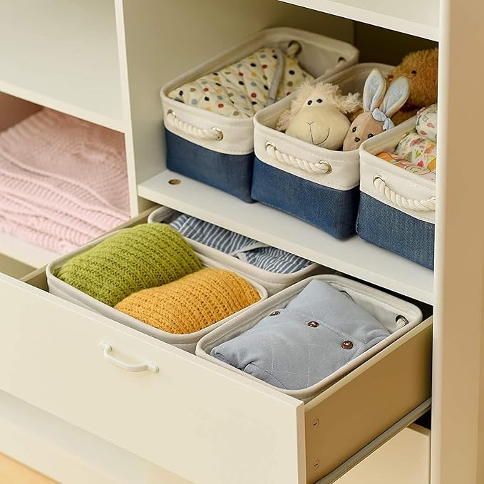 TheWarmHome Storage Bins for Shelves