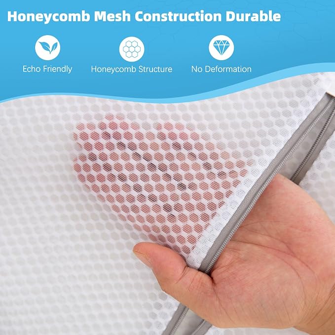 6-Pack Honeycomb Mesh Laundry Bags