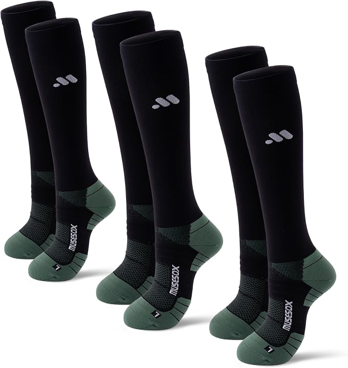 Compression Socks for Women and Men, Knee High 15-20mmHg Graduated Circulation