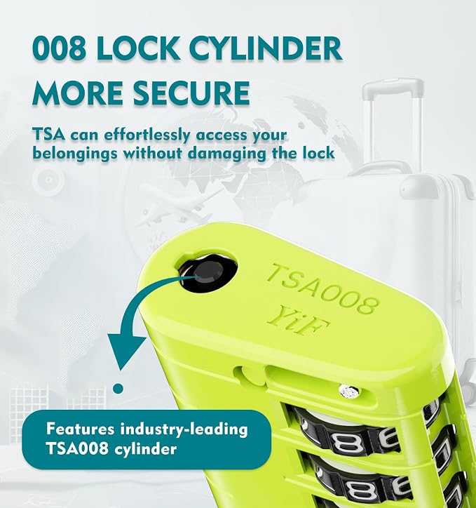 ANVIL 4 Digit Luggage Locks, TSA Locks