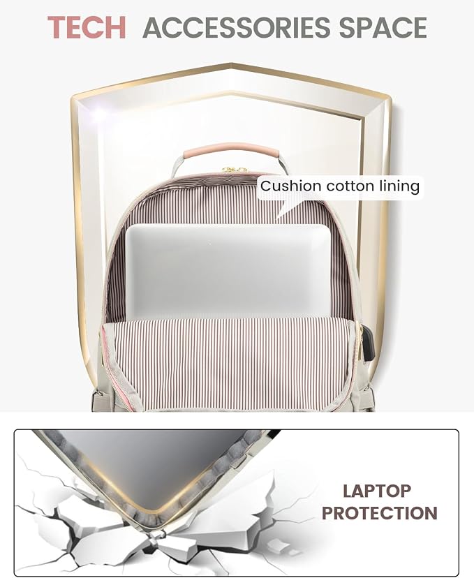 LOVEVOOK Laptop Backpack Purse for Women, Work Travel Computer Bags, College