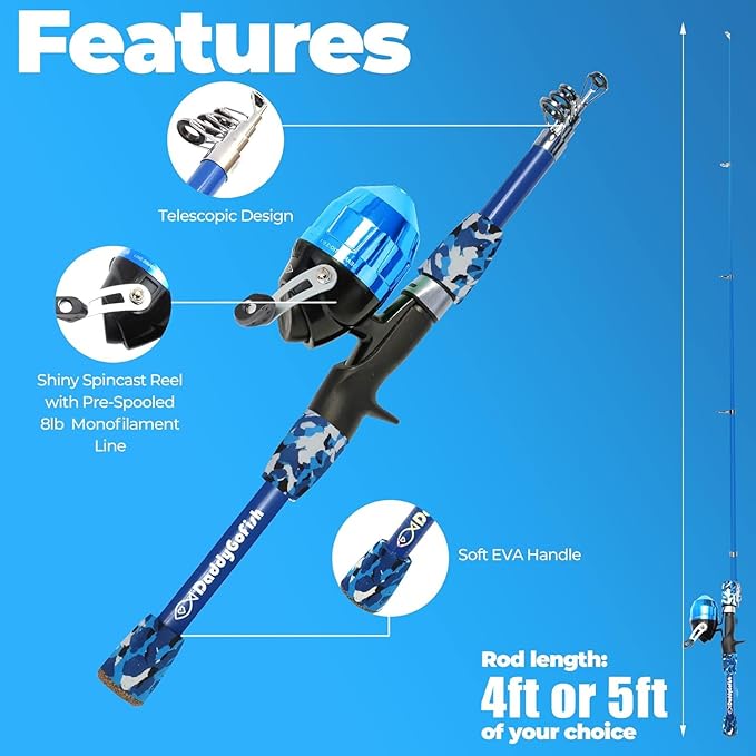 DaddyGoFish Kids Fishing Pole