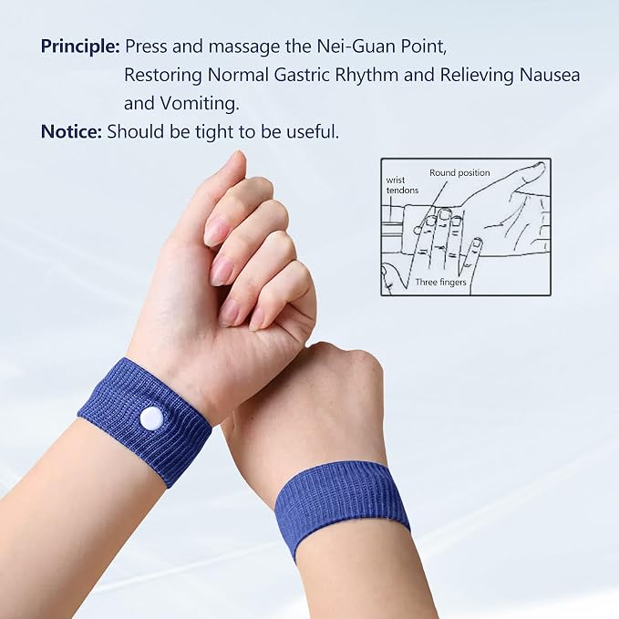 Motion Sickness Wristband, Anti-Nausea Acupressure Wrist Band