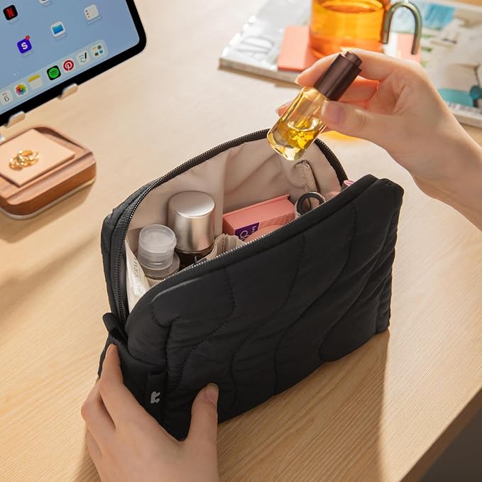 tomtoc Electronics Organizer Travel Case, Soft Puffy Organizer Bag Birthday