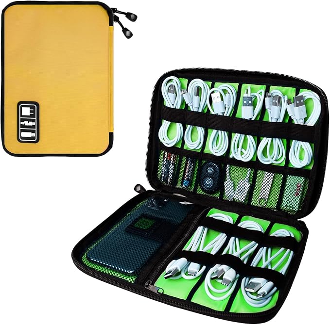 Electronics Travel Organizer, Portable Waterproof Electronic Travel Storage Bag