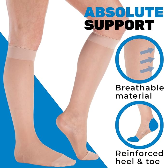 Made in USA - Wide Calf Compression Stockings