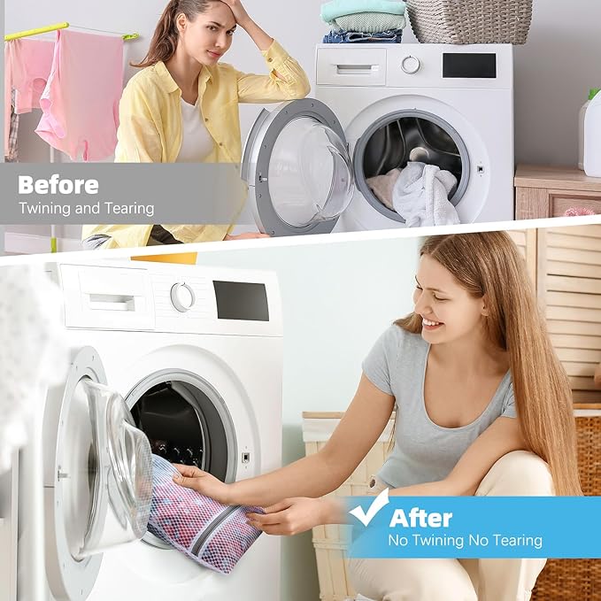 6-Pack Honeycomb Mesh Laundry Bags