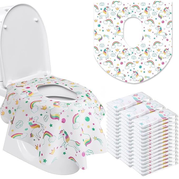 50 Packs Disposable Toilet Seat Covers Extra Large Individually Wrapped
