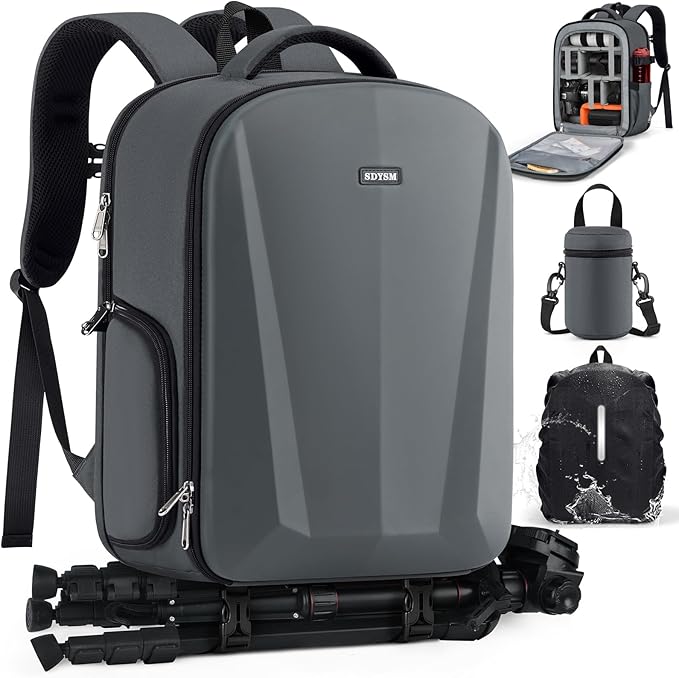 SDYSM Camera Backpack, Hardshell DSLR/SLR Camera Bag
