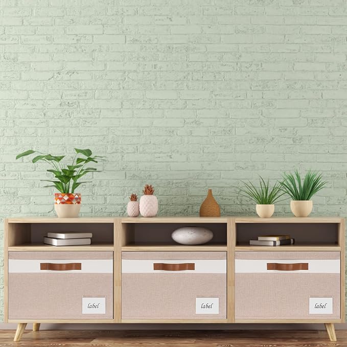 Large Storage Bins with Lids, Foldable Fabric Storage Baskets with Lids