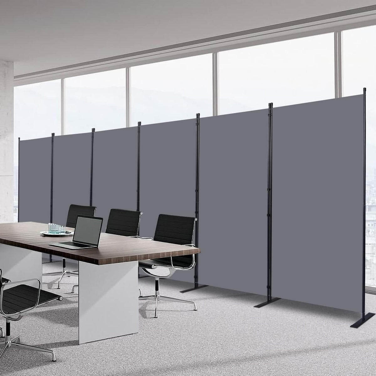 Room Divider 6FT Portable Room Dividers and Folding Privacy Screens, 204'' W Fabric Divider for Room Separation, 6 Panel Partition Room Dividers Freestanding Wall Divider Screen for Dorm Studio Office