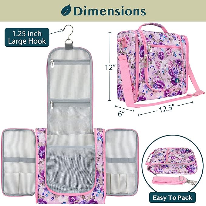PAVILIA Extra Large Toiletry Bag Travel Bag