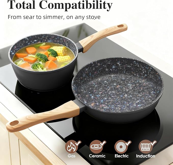 3-Piece Nonstick Pots and Pans Set