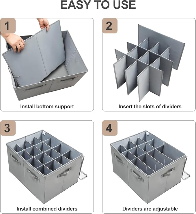 Shoe Organizer for Closet, Foldable Shoe Box