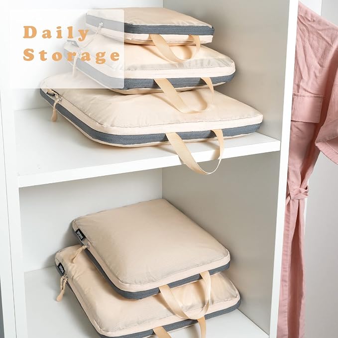 BAGAIL 6 Set Ultralight Compression Packing Cubes Packing Organizer