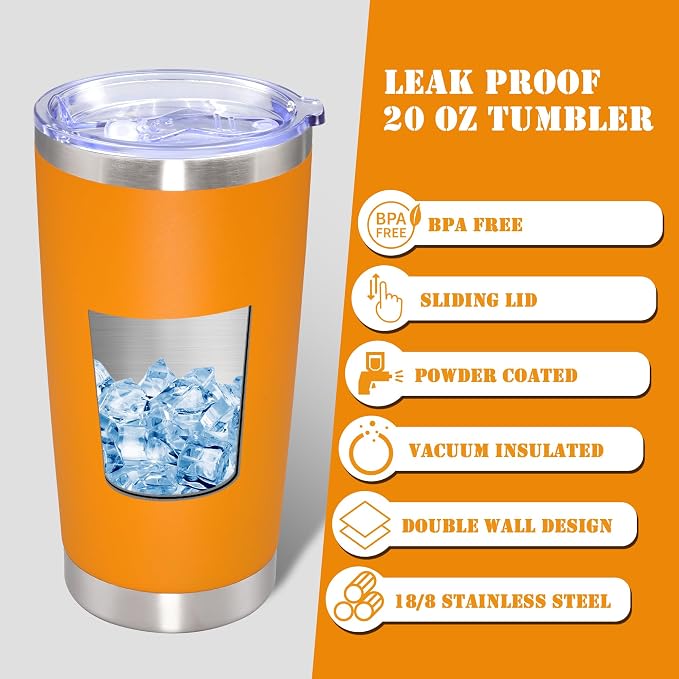 20 oz Tumbler with lid Double Wall Vacuum Insulated Tumblers Stainless Steel