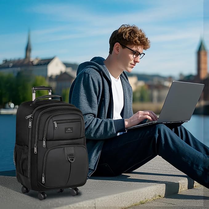 MATEIN Roller Backpack, 18 inch Large Travel Laptop Bag