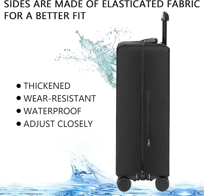 Transparent PVC Suitcase Cover, No Disassembly Required Clear Luggage Protector