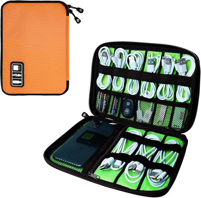Electronics Travel Organizer, Portable Waterproof Electronic Travel Storage Bag