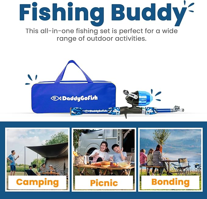 DaddyGoFish Kids Fishing Pole
